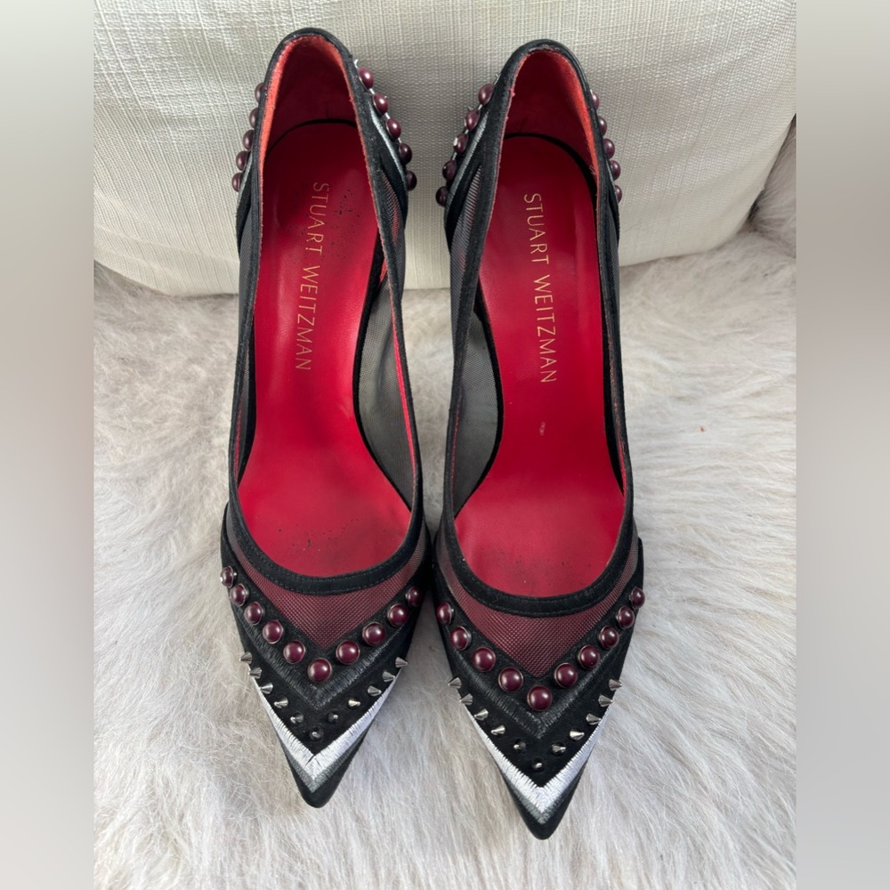 Stuart Weitzman suede leather.